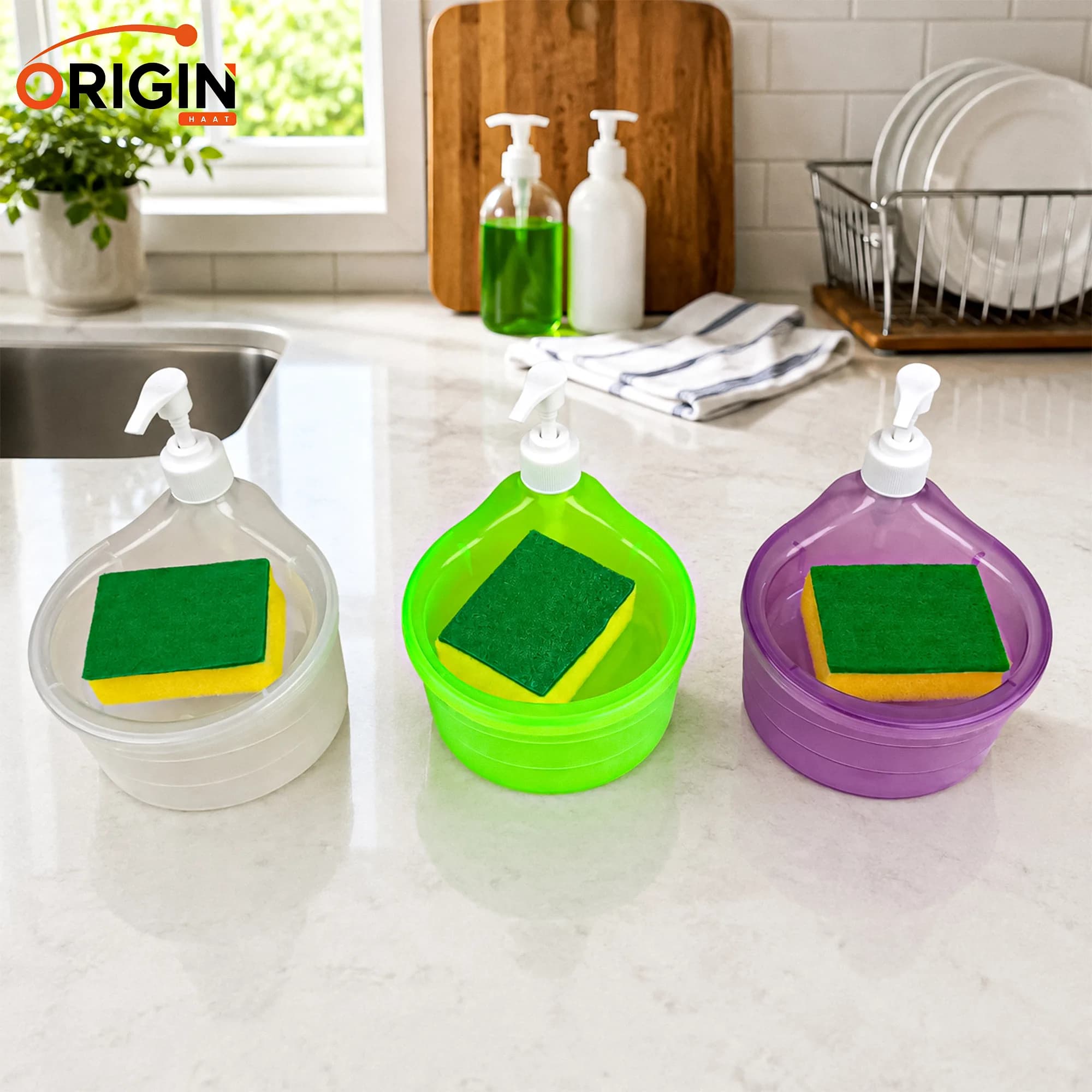 3 in 1 Kitchen Soap & Liquid Dispenser